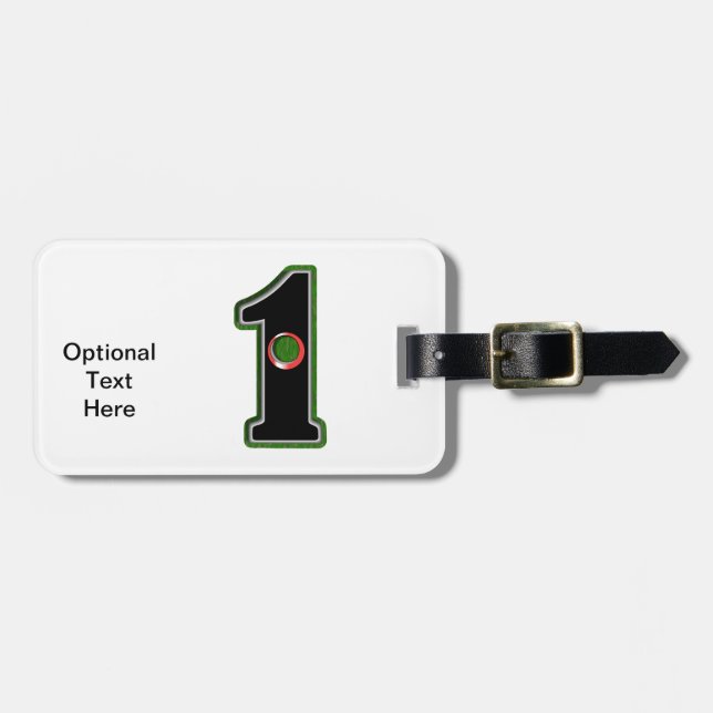 Personifiera denna lyckliga golfarehole in bagagebricka (Horisontell Framsida)