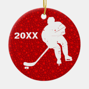 Personifiera det, hockey julgransprydnad keramik
