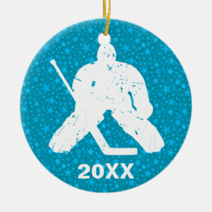 Personifiera det, hockeyGoalie Julgransprydnad Keramik