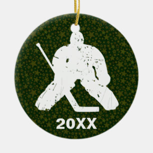 Personifiera det, hockeyGoalie Julgransprydnad Keramik