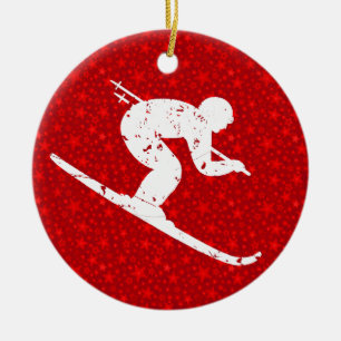 Personifiera det, Skier Julgransprydnad Keramik