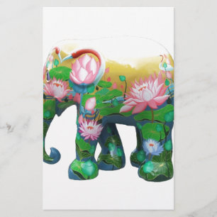 Personifiera djura blommor för brevpapper