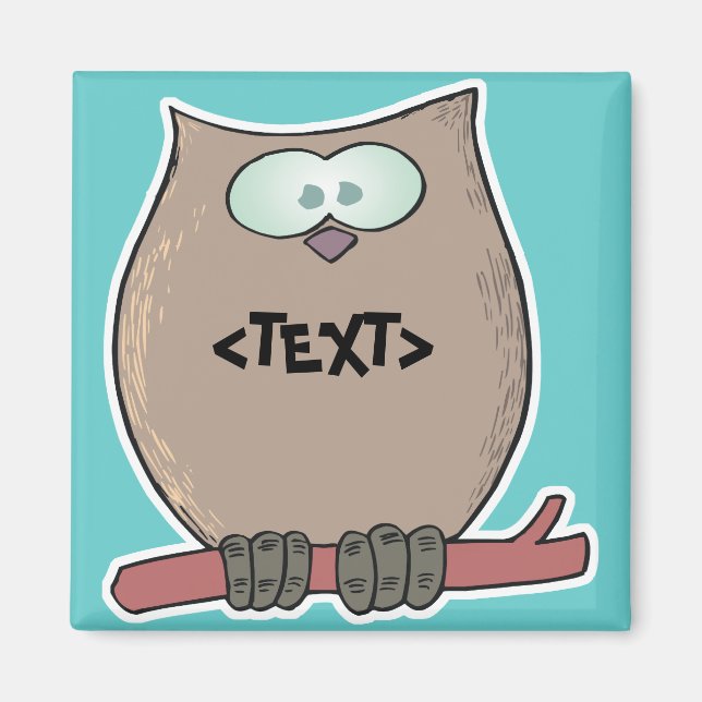 Personifiera en uggla, <TEXT> Magnet (Framsidan)