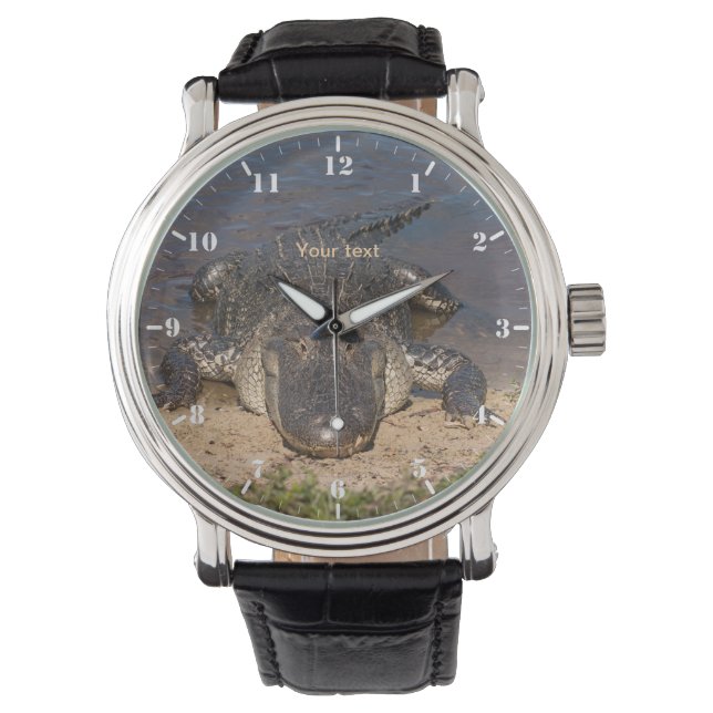 Personifiera Face to Face med Alligatorn Armbandsur (Framsida)