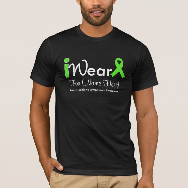 Personifiera grön non-Hodgkins lymfkörtelcancer T-shirt (Framsida)