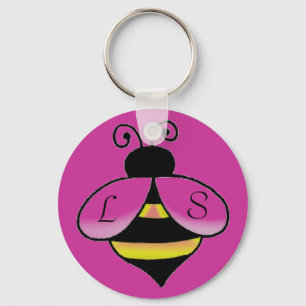 Personifiera initialer/det gulliga biet Keychain Nyckelring