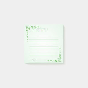 Personifiera: Irländsk Celtic för välsignelsen Post-it Block