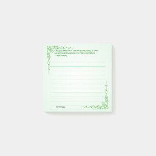 Personifiera:  Irländsk Celtic för välsignelsen Post-it Block