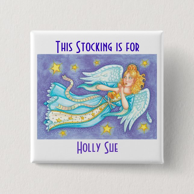 Personifiera julstrumpan knäppas knapp (Framsida)