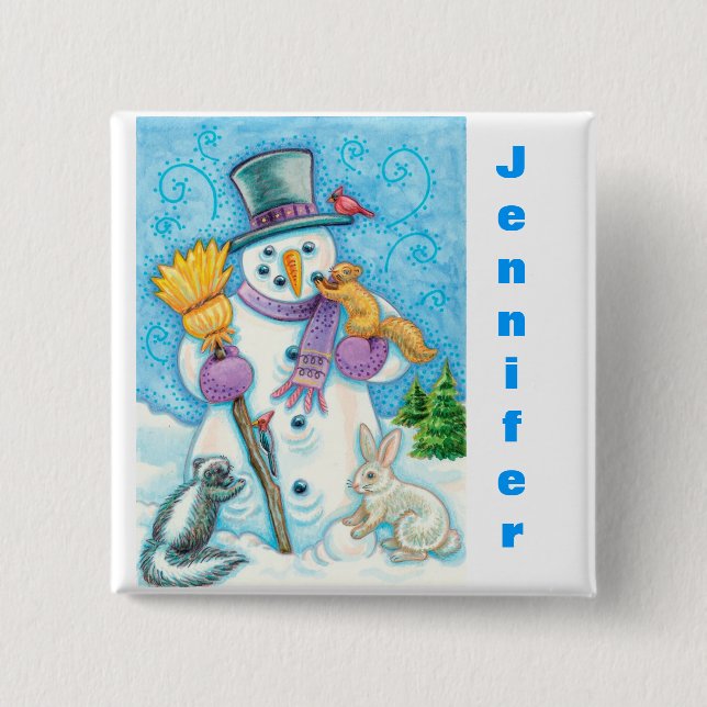 Personifiera julstrumpan knäppas knapp (Framsida)