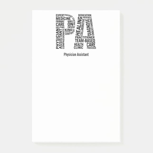 Personifiera känd läkareassistentPA Post-it Block (Framsida)