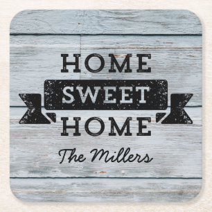 Personifiera känt lantligt hem- trä för underlägg papper kvadrat