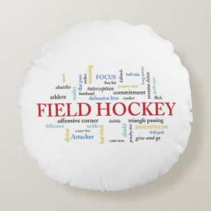 Personifiera landhockeylagledaretack i ord rund kudde