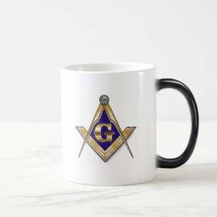 PERSONIFIERA MASONIC KVADRERAR OCH OMRINGAR MAGISK MUGG