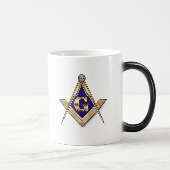 PERSONIFIERA MASONIC KVADRERAR OCH OMRINGAR MAGISK MUGG (Höger)