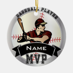 Personifiera MVP-baseball Julgransprydnad Keramik