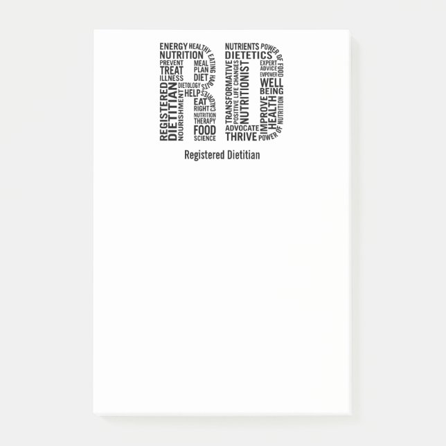 Personifiera namn registreringsdietitianen RD Post-it Block (Framsida)