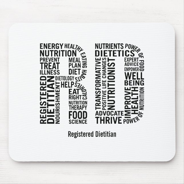 Personifiera registreringsdietitianen, RD- Musmatta (Framsidan)