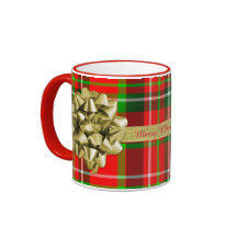 Personifiera: Tartanjulklapp och rosett band