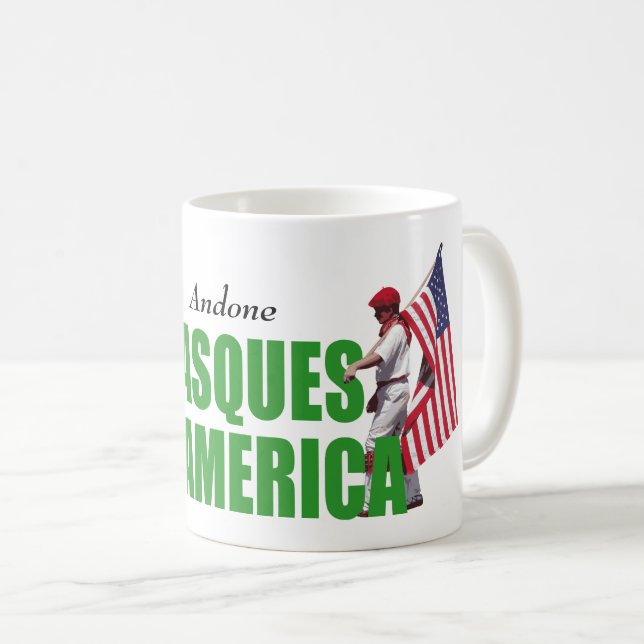 Personifiera text, moderna baskar i den Amerika Kaffemugg (Framsida höger)