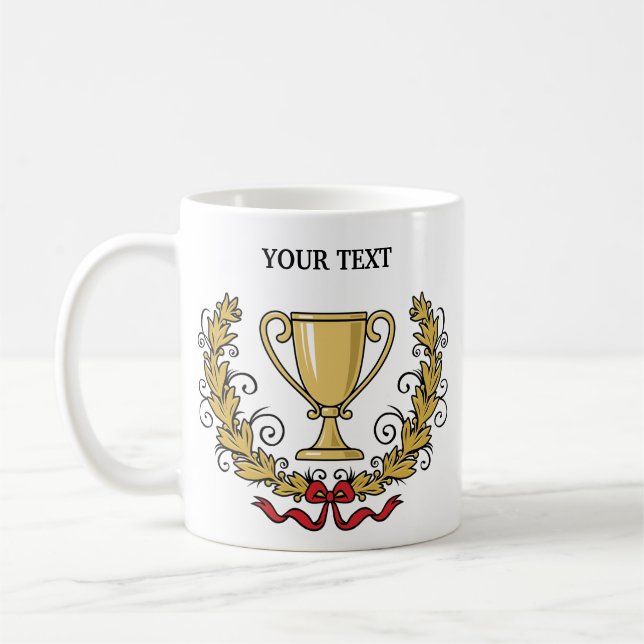 Personifiera trofékoppen kaffemugg (Vänster)