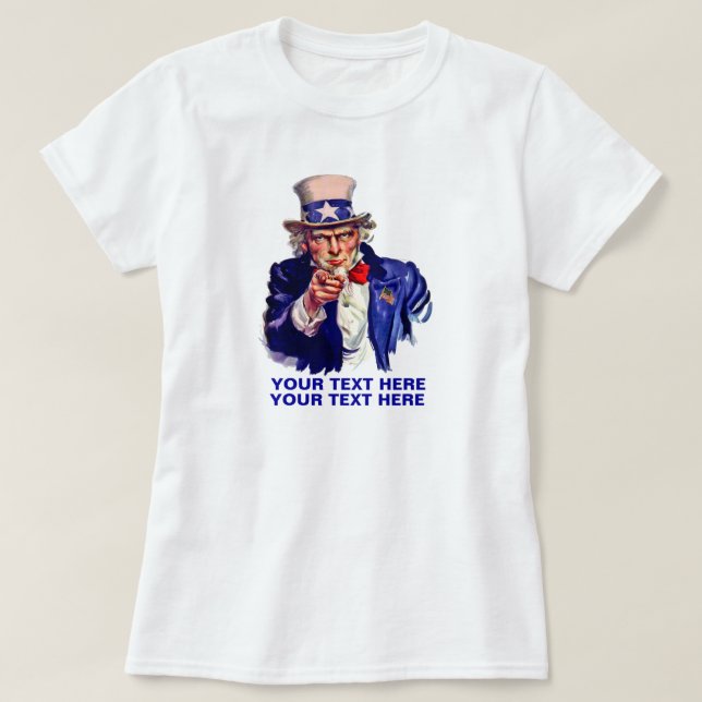 Personifiera Uncle Sam T-shirt (Design framsida)
