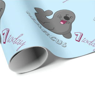 Personifierad 1st födelsedagsjölejon - babyen presentpapper
