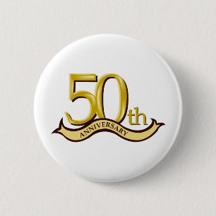 Personifierad 50th årsdaggåva knapp