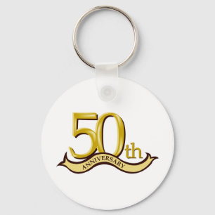 Personifierad 50th årsdaggåva nyckelring