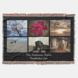 Personifierad afghansk mosaisk bildCollage för 6 Mysfilt