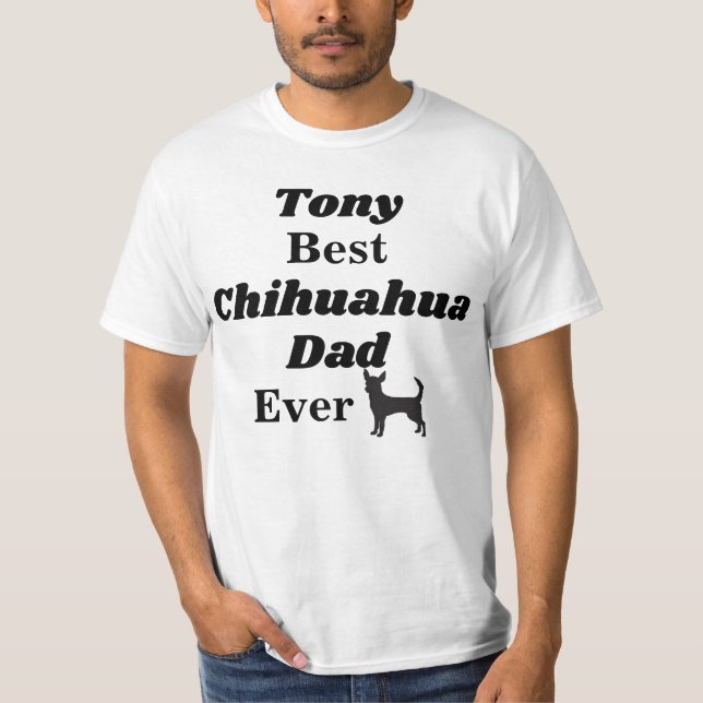 Personifierad bäst skjorta för Chihuahuapappa T Shirt (Framsida)