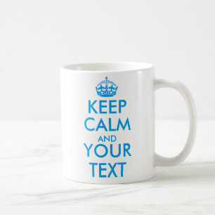 personifierad BEHÅLLALUGN och DIN TEXT - blått Kaffemugg