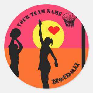 Personifierad beställnings- lagnamnNetball Runt Klistermärke