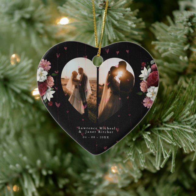 Personifierad Blommigt par valentins Dag Gift set Julgransprydnad Keramik (Träd)