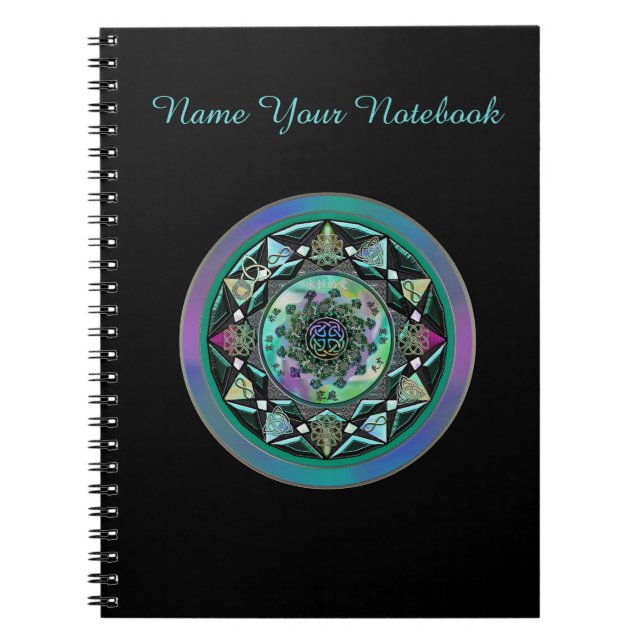 Personifierad Celtic Mandala med mystiska symboler Anteckningsbok (Framsidan)