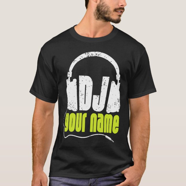 Personifierad DJ någon känd klubbdiskjockeymusik T Shirt (Framsida)