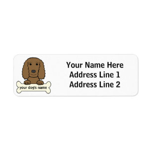 Personifierad engelskacockerspanielSpaniel Returadress Etikett