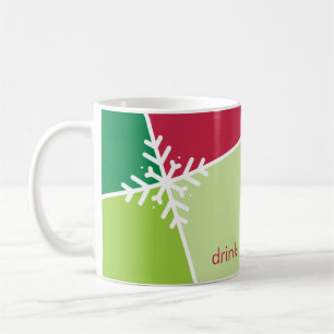 PERSONIFIERAD FESTLIG MUGG:: modernistasnowflake 5 Kaffemugg