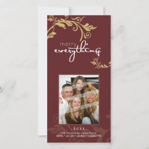 PERSONIFIERAD FESTLIG PHOTOCARD:: djärv vine 2 Julkort
