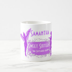 Personifierad flickaktigt sweet sixteen kaffemugg