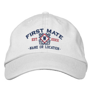 Personifierad första matt nautisk Monogram & mer Broderad Keps