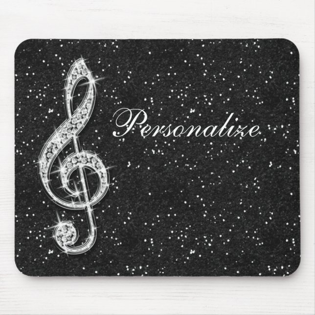 Personifierad Glitzy Sparkly diamantmusik noterar Musmatta (Framsidan)
