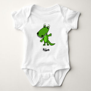 Personifierad gullig alligatortecknad t shirt