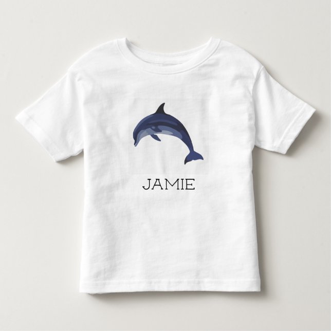 Personifierad gullig banhoppningdelfin t shirt (Framsida)