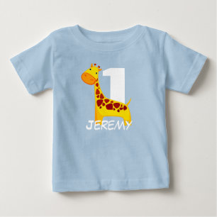 Personifierad gullig födelsedaggiraff t shirt