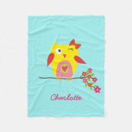 Personifierad gullig illustration för fleecefilt