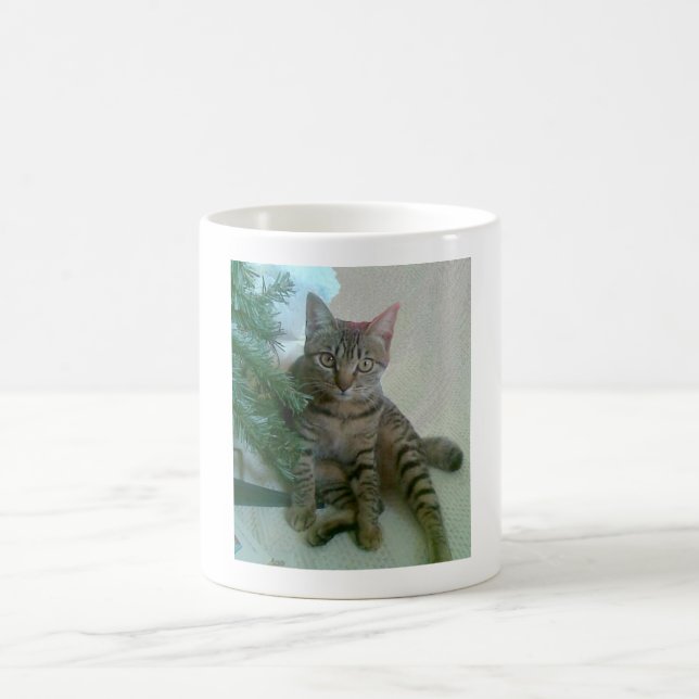 Personifierad gullig kattmuggar kaffemugg (Center)