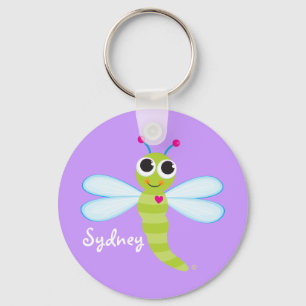 Personifierad gullig slända Keychain Nyckelring