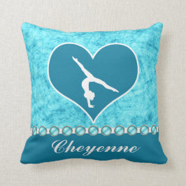 Personifierad härlig turkosgymnastik kudde