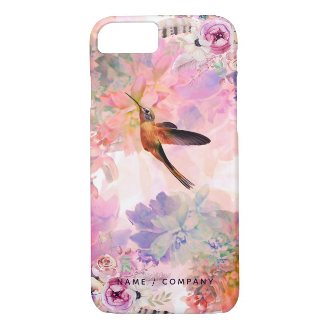 Personifierad Hummingbirdvattenfärgiphone case Case-Mate iPhone Skal (Baksida)